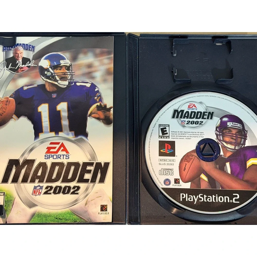 Madden NFL 2002 & 2004 PS2 Bundle Sony PlayStation 2 Michael Vick Vick CIB Lot